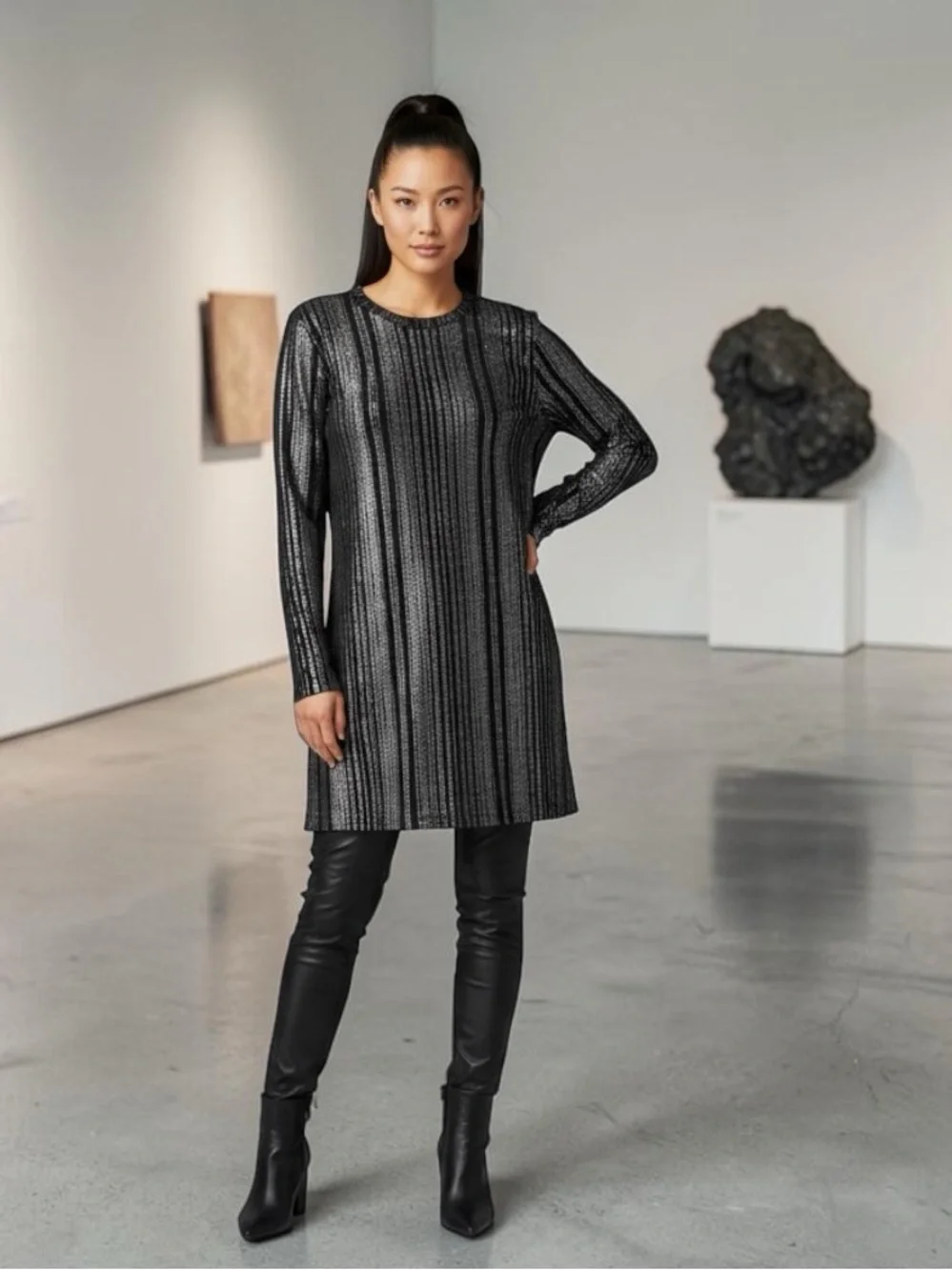 JOHNNY WAS Jenna Metallic Tunic (NWT) Size M - Picture 1 of 10